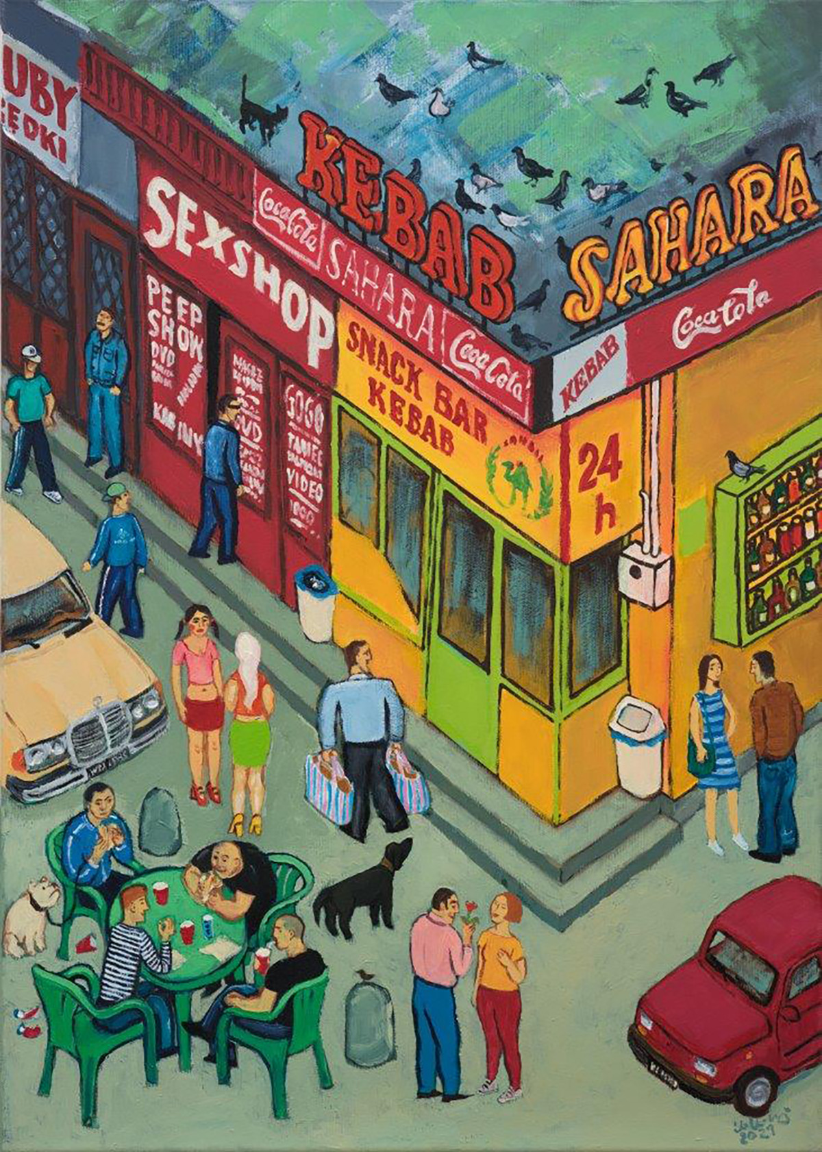 Krzysztof Kokoryn - Kebab Sahara (Oil on Canvas | Size: 56 x 76 cm | Price: 9500 PLN)
