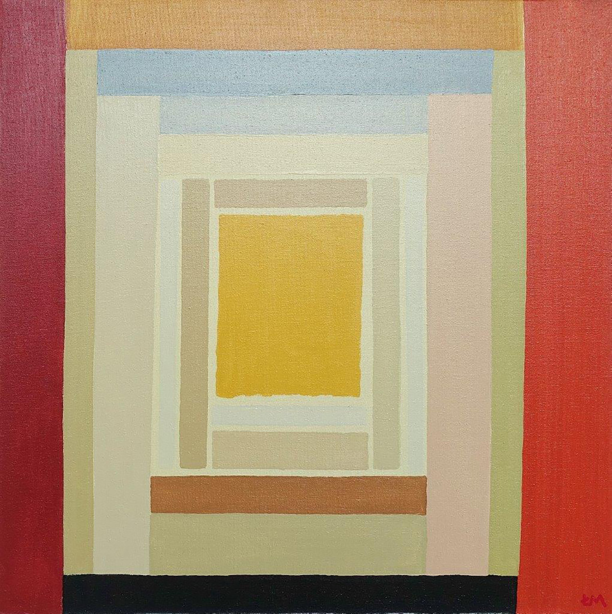 Łukasz Majcherowicz - Atrium (Acrylic on canvas | Wymiary: 58 x 58 cm | Cena: 4500 PLN)