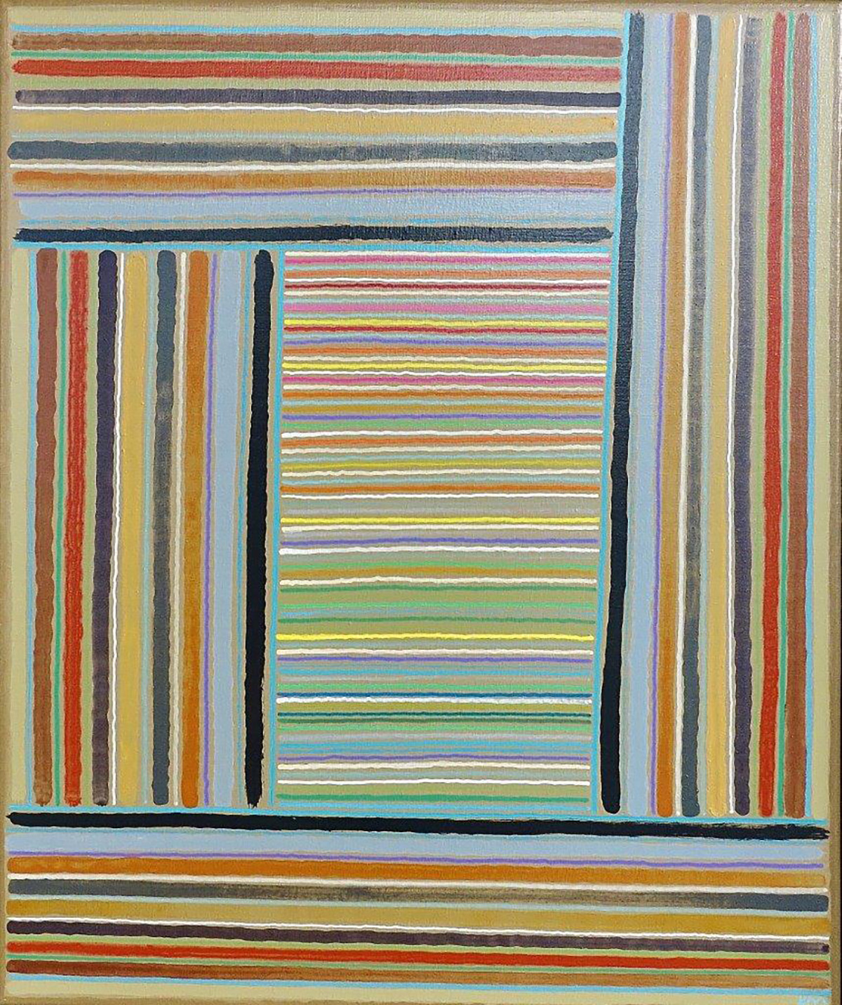 Łukasz Majcherowicz - Vicarage (Mixed media on canvas | Wymiary: 58 x 68 cm | Cena: 6800 PLN)