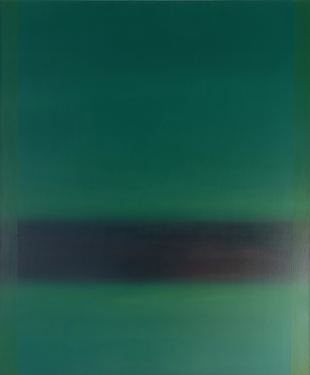 Anna Podlewska - Green with an element of black (Oil on Canvas | Wymiary: 106 x 126 cm | Cena: 7000 PLN)