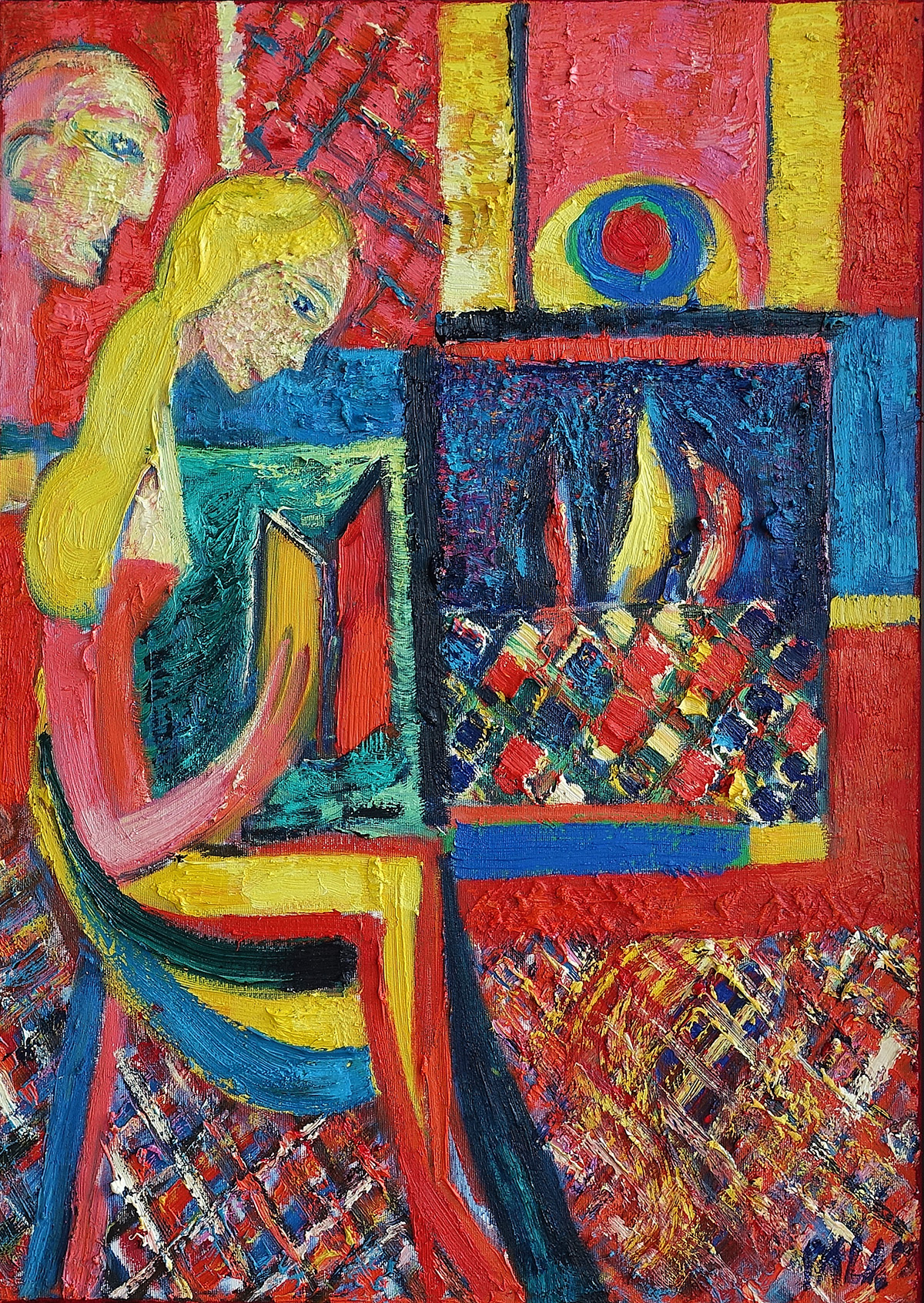 Darek Pala - Book fireplace and Aladdin (Oil on Canvas | Wymiary: 56 x 76 cm | Cena: 6500 PLN)