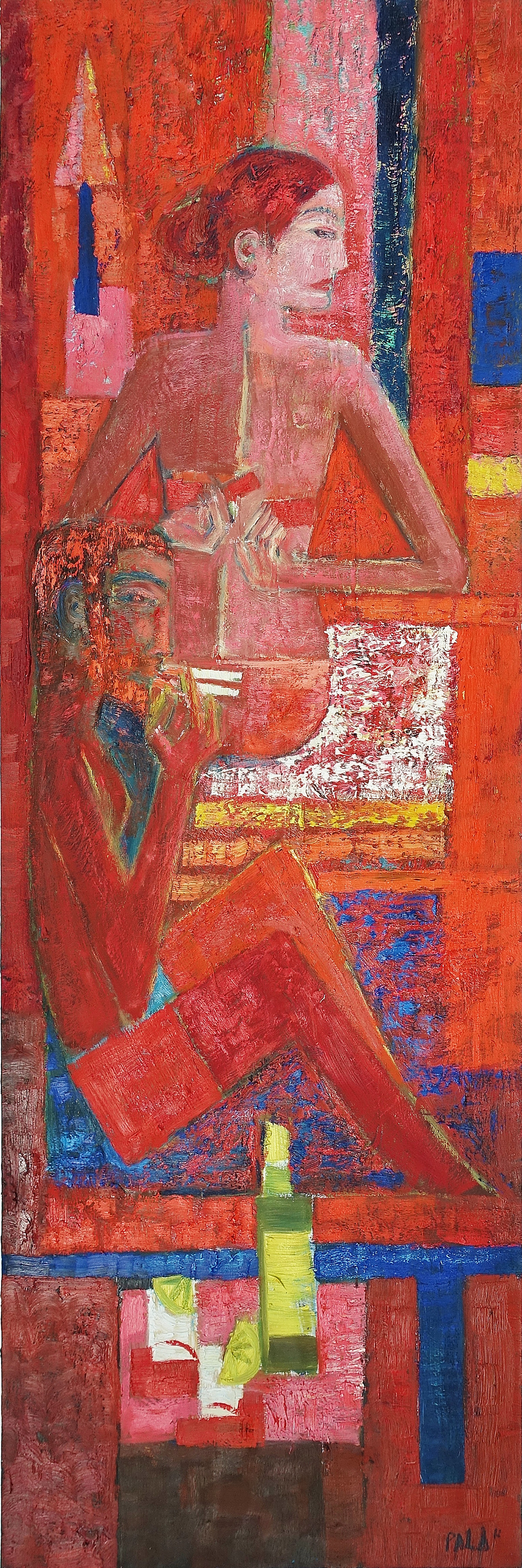 Darek Pala - Tequila and cigarettes (Oil on Canvas | Wymiary: 66 x 186 cm | Cena: 15000 PLN)