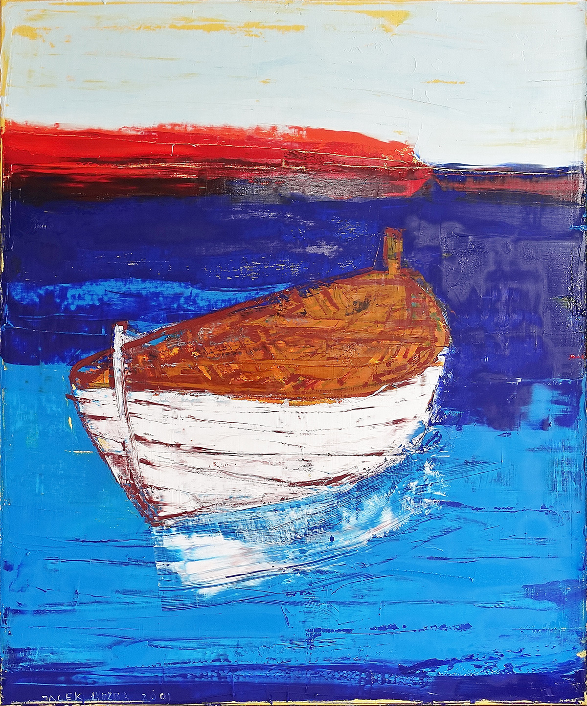 Jacek Łydżba - Boat (Oil on Canvas | Size: 106 x 126 cm | Price: 9000 PLN)