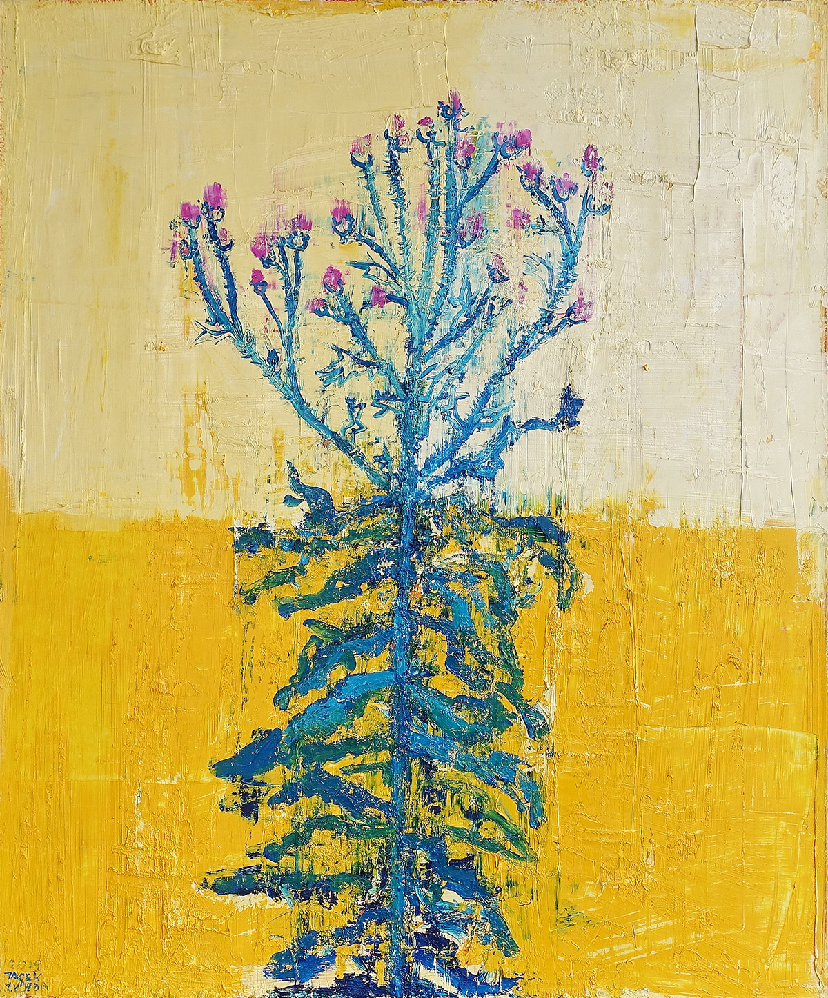 Jacek Łydżba - Thistle (Oil on Canvas | Size: 106 x 126 cm | Price: 8500 PLN)