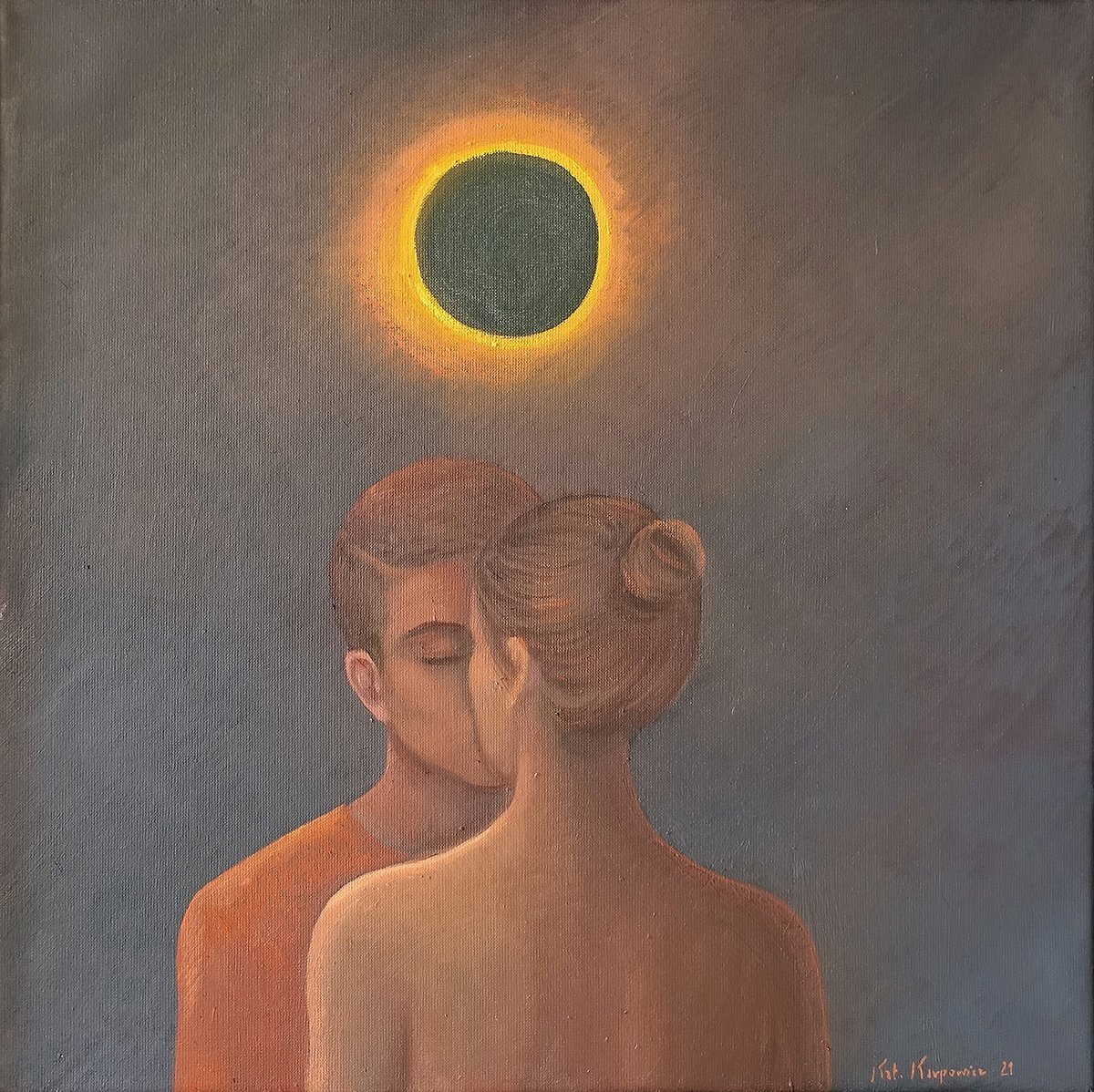 Katarzyna Karpowicz - Love (Oil on Canvas | Size: 66 x 66 cm | Price: 14000 PLN)