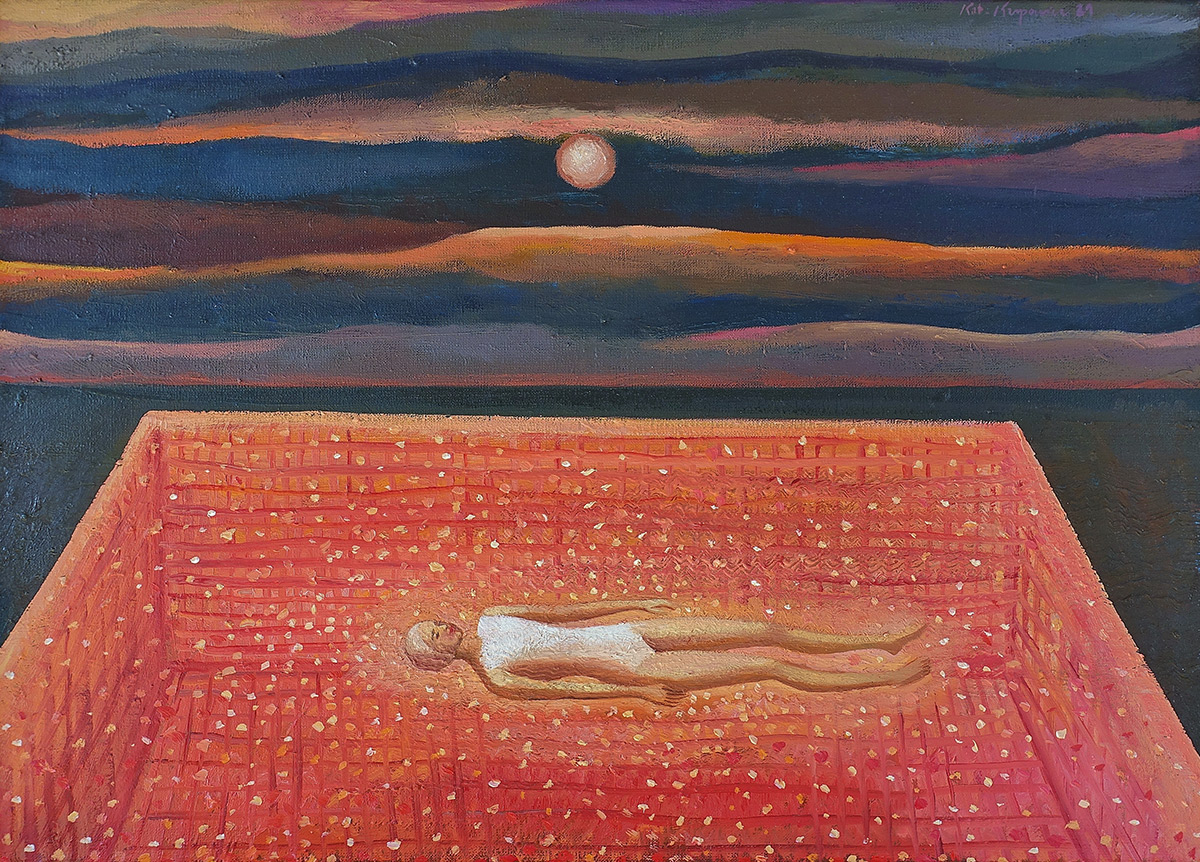 Katarzyna Karpowicz - Red hot pool (Oil on Canvas | Size: 78 x 58 cm | Price: 14000 PLN)