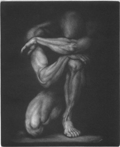 Maciej Deja - Figure (Mezzotint on Paper | Wymiary: 40 x 50 cm | Cena: 600 PLN)