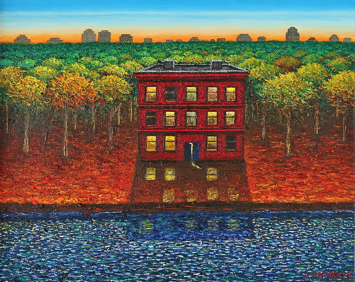 Adam Patrzyk - House on the river (Oil on Canvas | Size: 56 x 46 cm | Price: 14000 PLN)