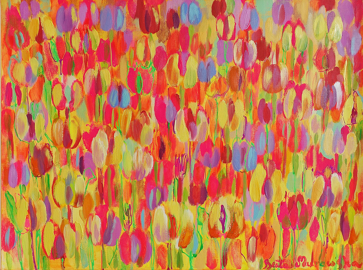 Beata Murawska - Neon charm (Oil on Canvas | Größe: 86 x 66 cm | Preis: 4500 PLN)