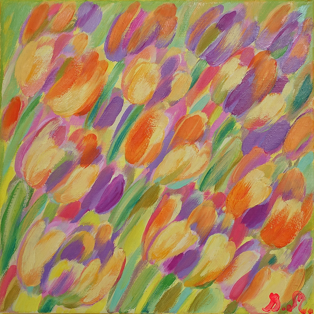 Beata Murawska - The Rite of Spring (Oil on Canvas | Wymiary: 46 x 46 cm | Cena: 4500 PLN)