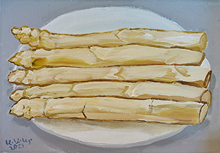 Krzysztof Kokoryn : Asparagus : Oil on Canvas