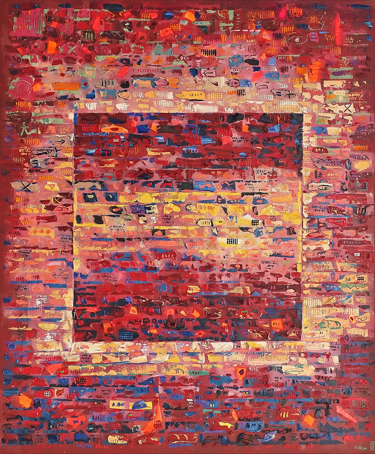Krzysztof Pająk - Cherry orchard (Oil on Canvas | Wymiary: 106 x 126 cm | Cena: 8000 PLN)