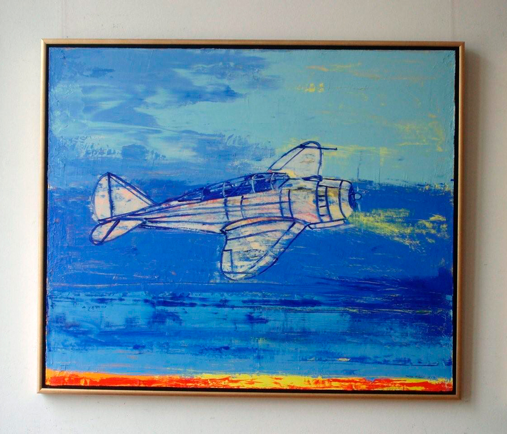 Jacek Łydżba - Plane (Oil on Canvas | Size: 125 x 105 cm | Price: 6000 PLN)