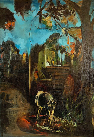 Julia Medyńska : Removal of debris : Oil on Canvas