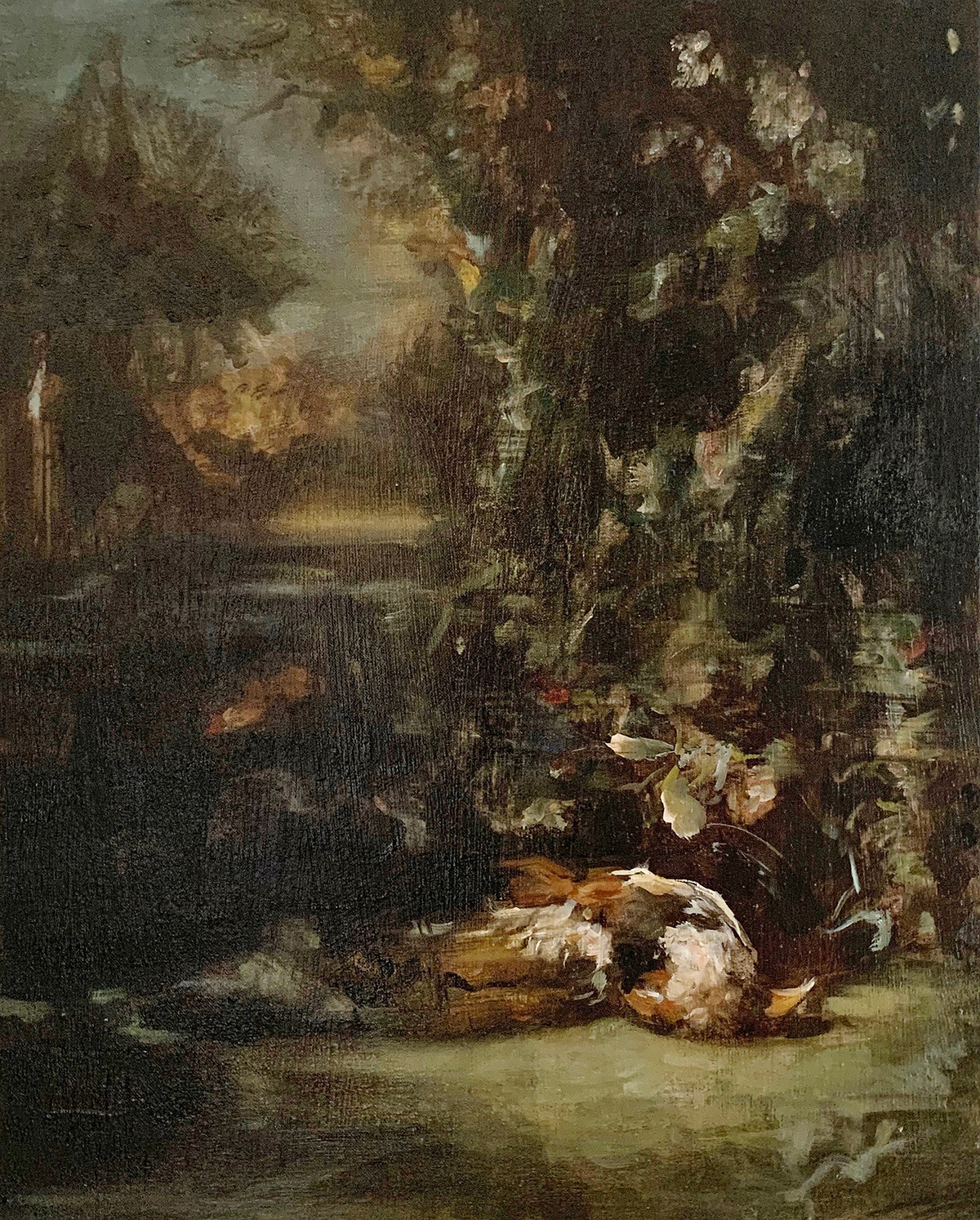 Julia Medyńska - The Hunt (Oil on Canvas | Wymiary: 41 x 51 cm | Cena: 6000 PLN)