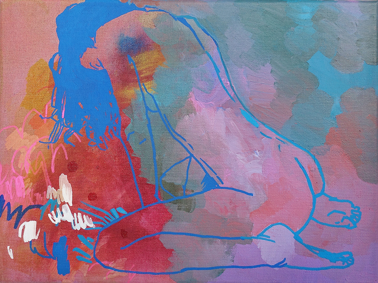 Agnieszka Sandomierz - Danae (Tempera on canvas | Wymiary: 46 x 36 cm | Cena: 3200 PLN)