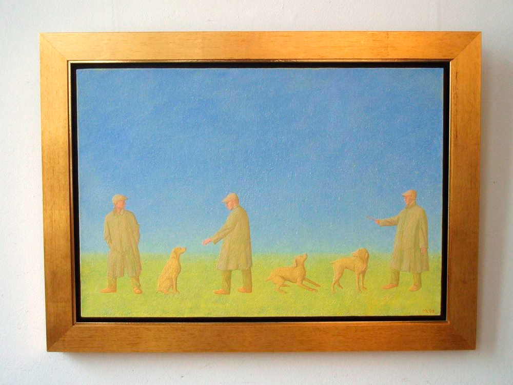 Mikołaj Kasprzyk - With a dog (Oil on Canvas | Größe: 72 x 53 cm | Preis: 4200 PLN)