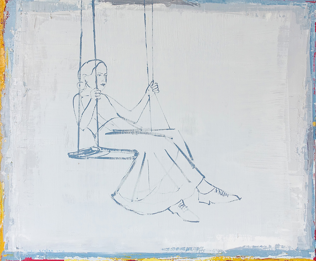 Jacek Łydżba - Swing girl (Oil on Canvas | Size: 126 x 106 cm | Price: 8000 PLN)