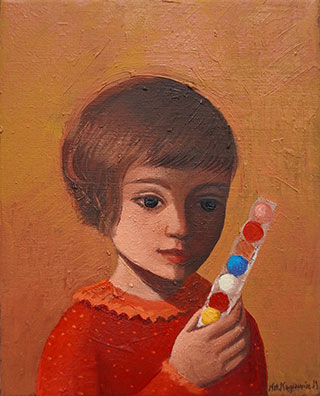 Katarzyna Karpowicz : Chewing gum balls : Oil on Canvas