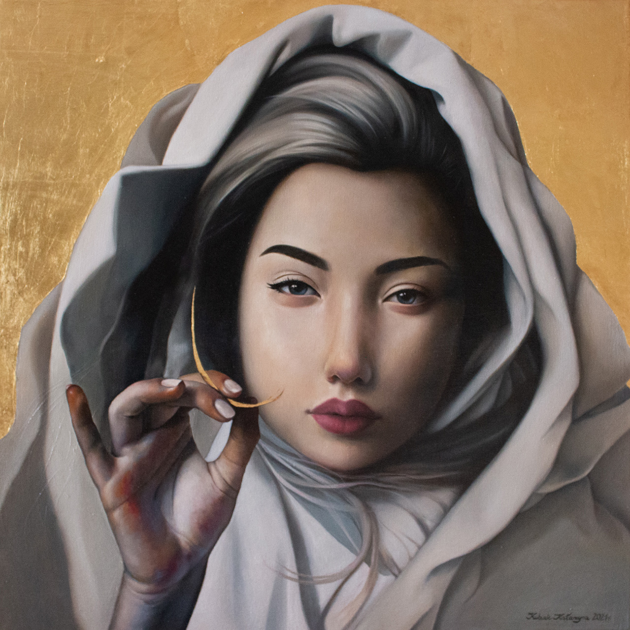 Katarzyna Kubiak - Gold (Oil on Canvas | Size: 76 x 76 cm | Price: 8000 PLN)
