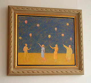 Mikołaj Kasprzyk : Little balloons : Oil on Canvas