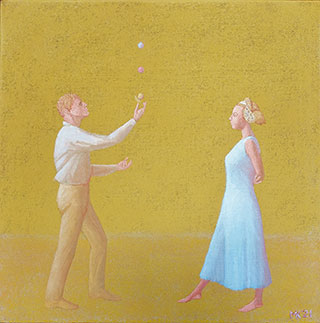 Mikołaj Kasprzyk : Juggler : Oil on Canvas