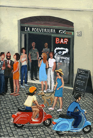 Krzysztof Kokoryn : Bar la Polveriera : Acrylic on canvas