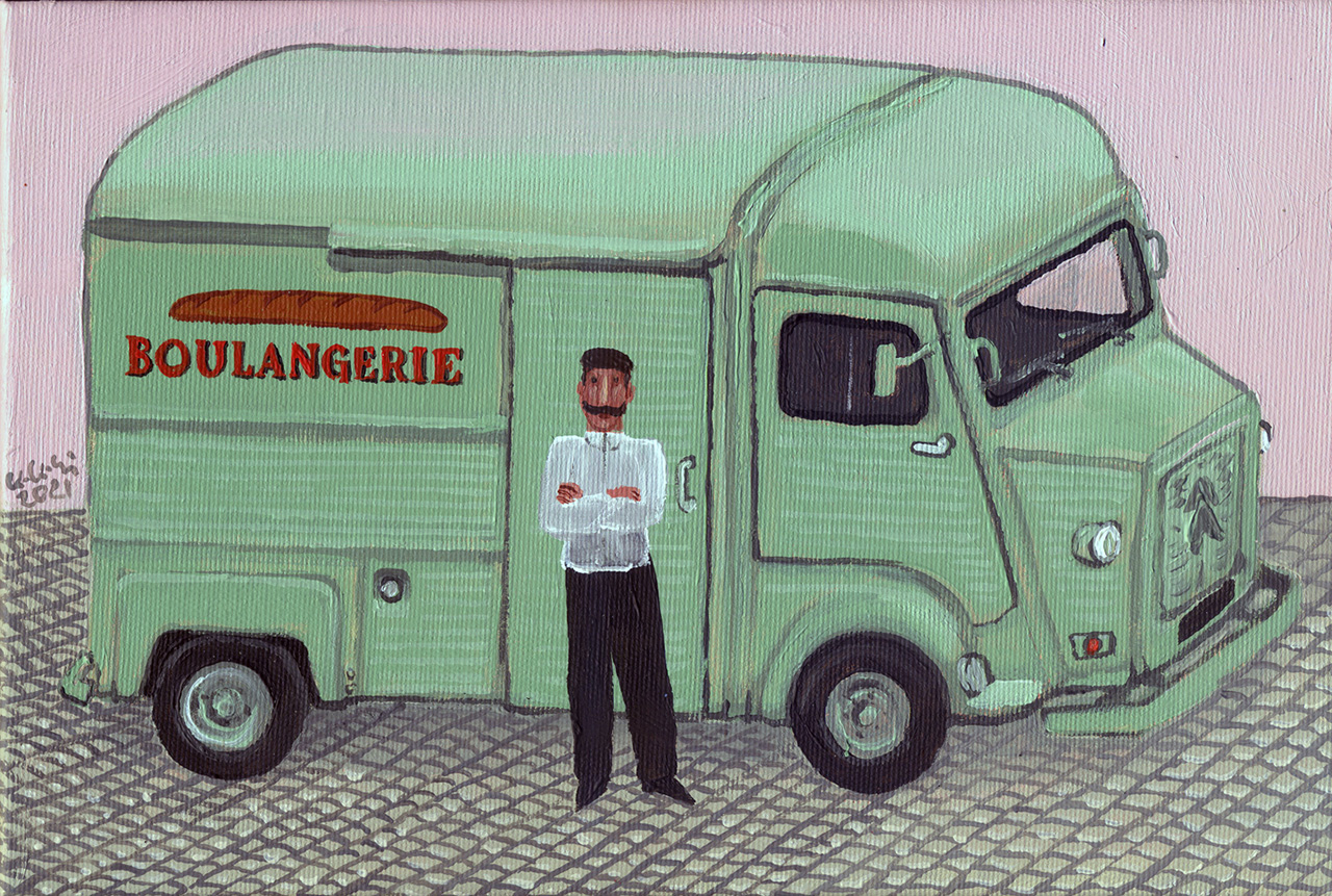 Krzysztof Kokoryn - Kamion (Acrylic on canvas | Wymiary: 30 x 20 cm | Cena: 3500 PLN)