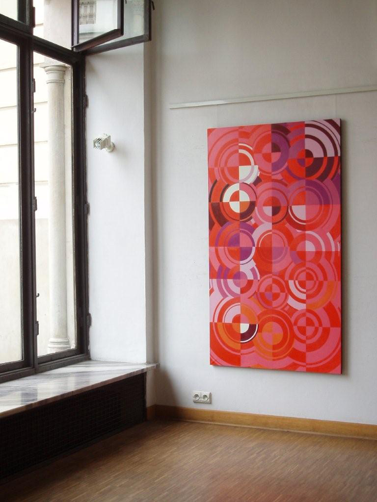 Małgorzata Jastrzębska - Vertical pink (Oil on Canvas | Wymiary: 100 x 140 cm | Cena: 6000 PLN)