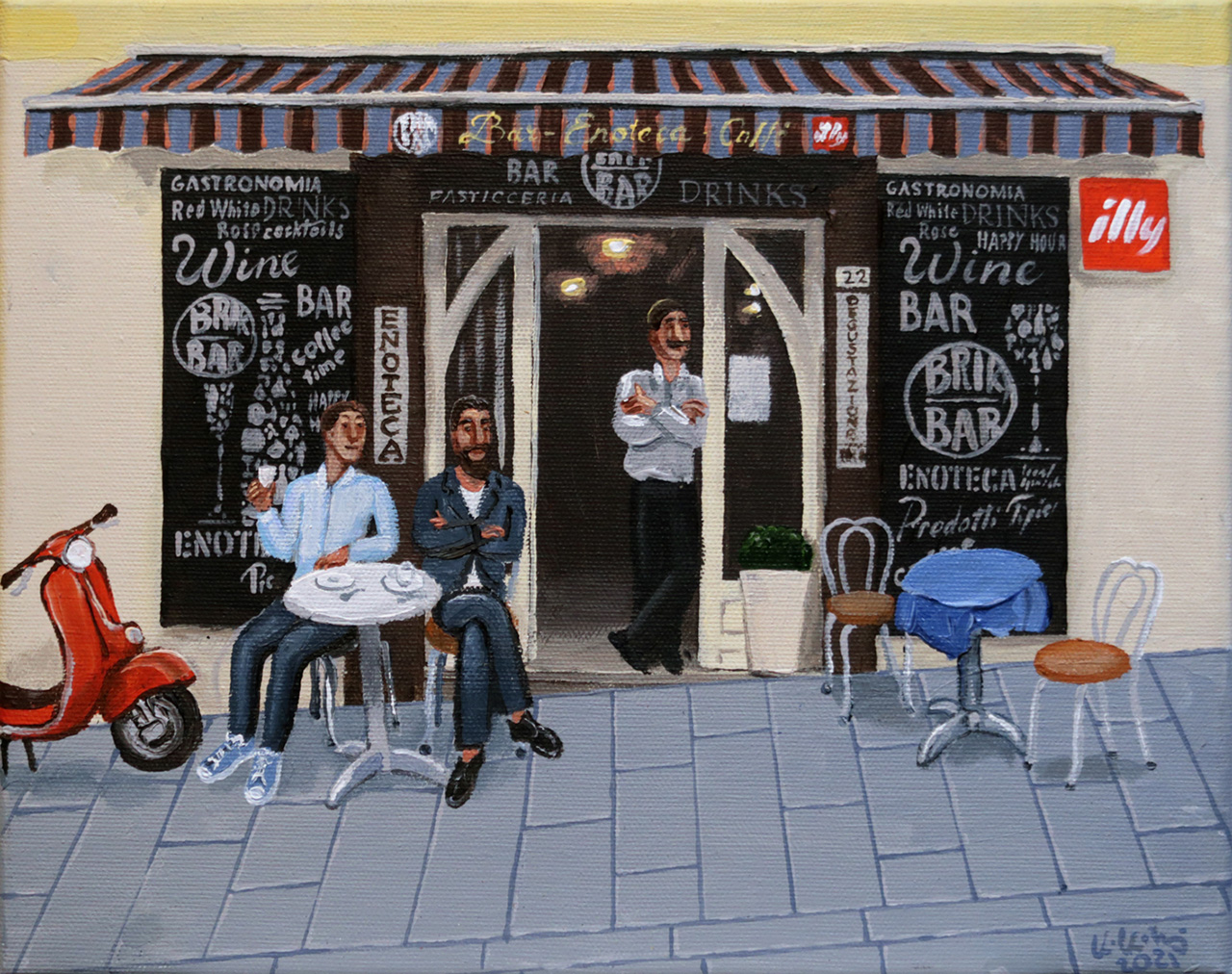 Krzysztof Kokoryn - Bric bar (Acrylic on canvas | Size: 30 x 24 cm | Price: 3500 PLN)