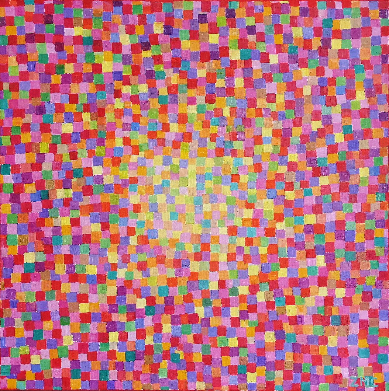 Zofia Matuszczyk-Cygańska - Purple (Oil on Canvas | Größe: 86 x 86 cm | Preis: 12000 PLN)