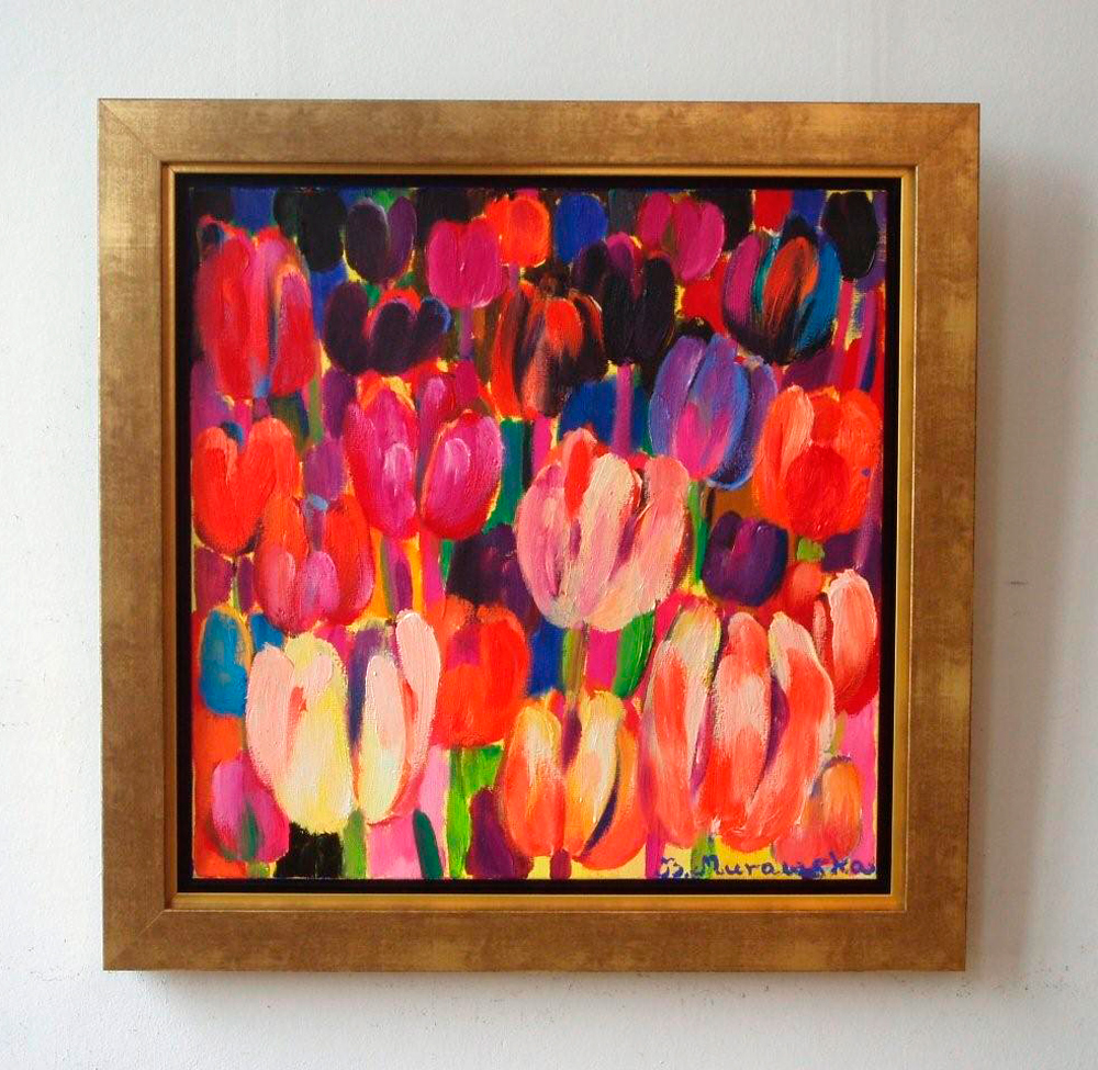 Beata Murawska - Tulips (Oil on Canvas | Wymiary: 65 x 65 cm | Cena: 3500 PLN)