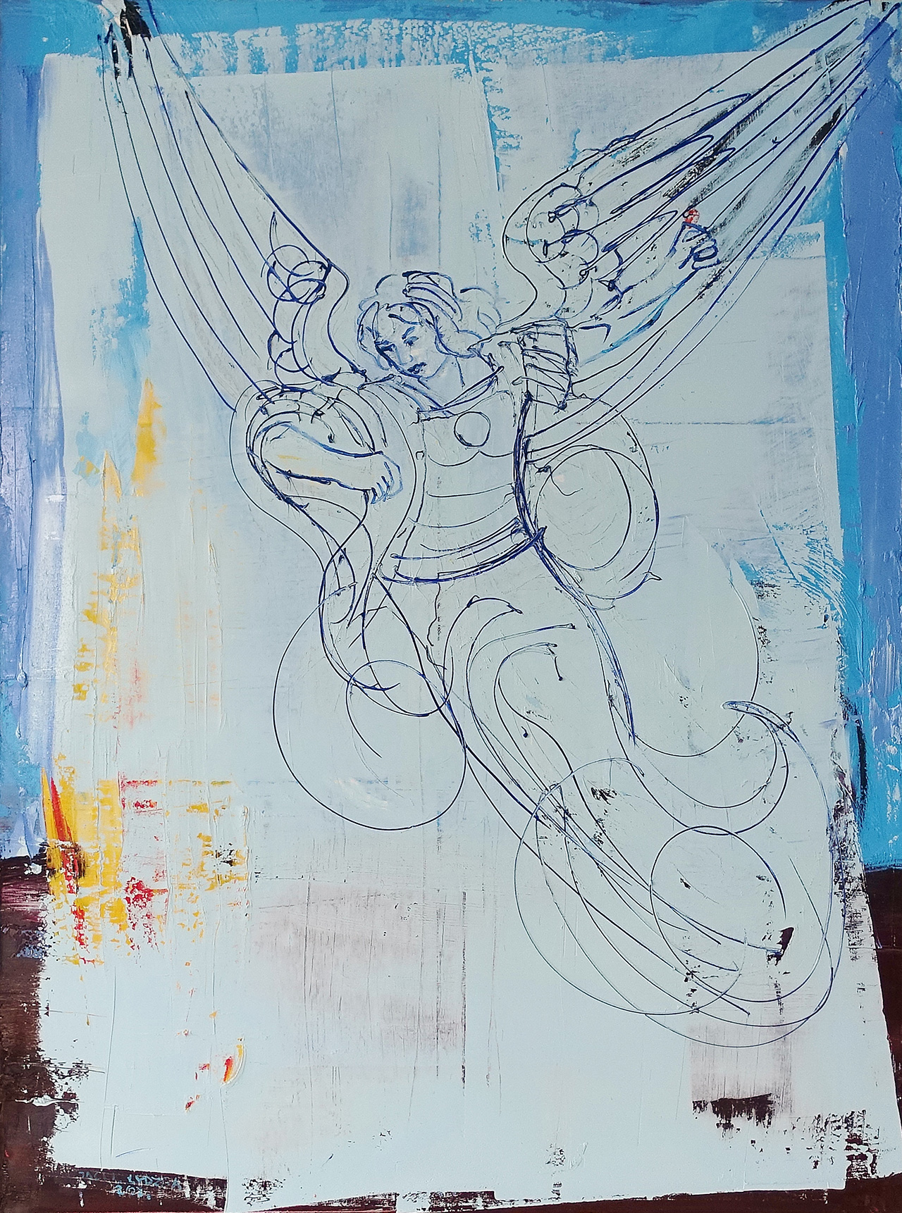Jacek Łydżba - Angel (Oil on Canvas | Size: 126 x 166 cm | Price: 13000 PLN)