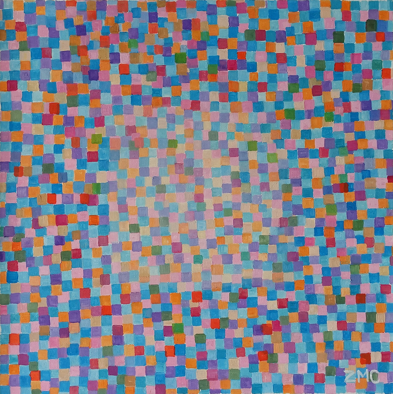 Zofia Matuszczyk-Cygańska - Light blue (Oil on Canvas | Wymiary: 86 x 86 cm | Cena: 12000 PLN)
