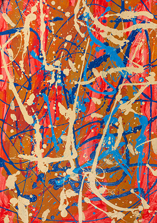 Edward Dwurnik : Abstract composition : Mixed media on paper
