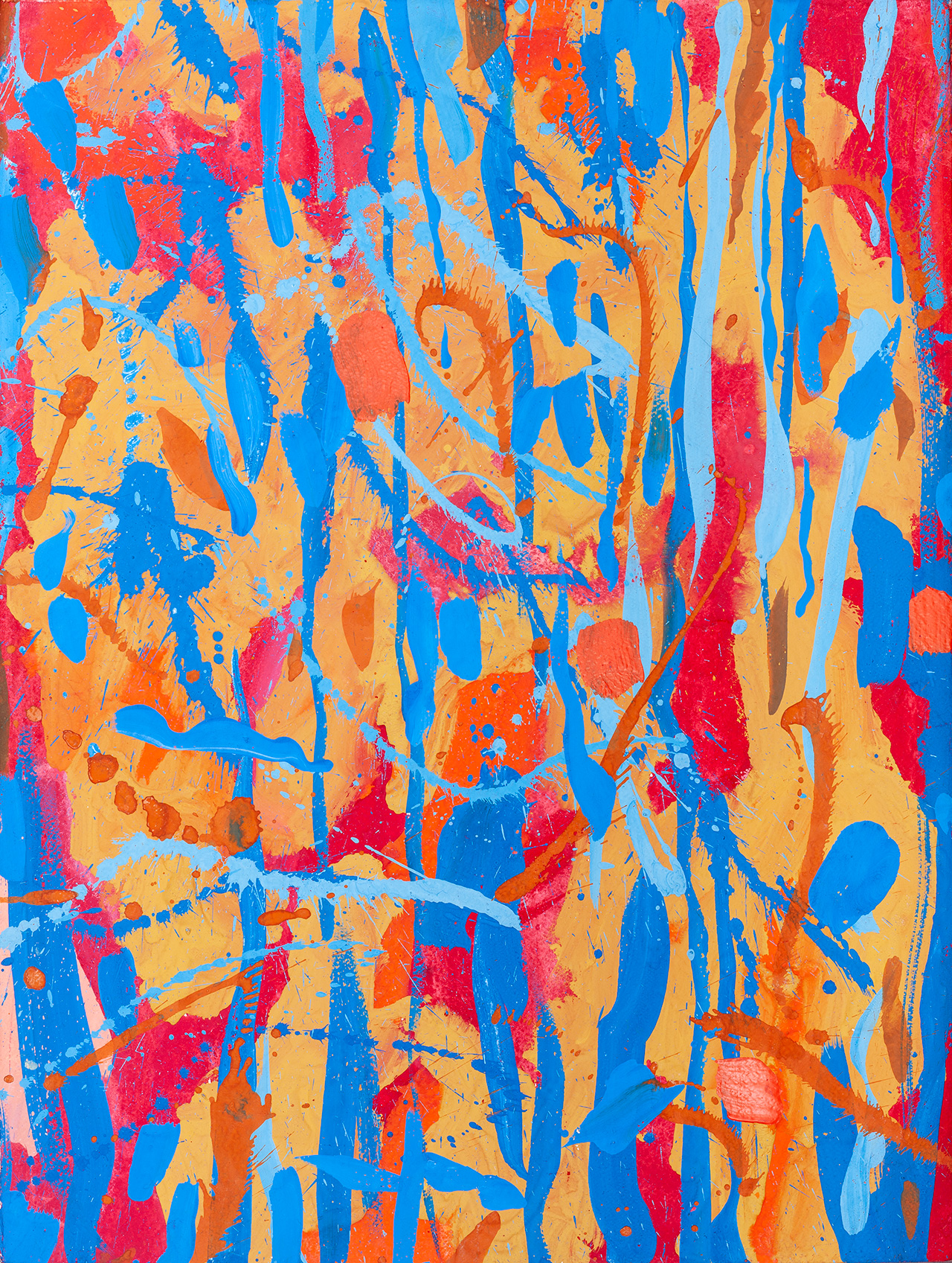 Edward Dwurnik - Abstract composition (Mixed media on paper | Wymiary: 58 x 77 cm | Cena: 26000 PLN)