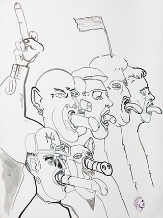 Edward Dwurnik : New York Series No. 5 2003 : Pencil on paper