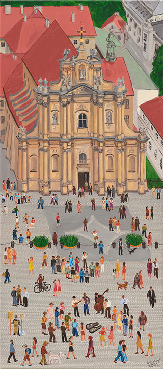 Krzysztof Kokoryn : Church of the Visitationists in Warsaw : Oil on Canvas