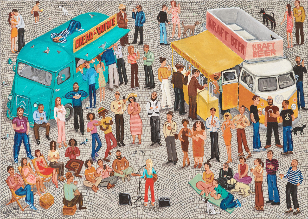 Krzysztof Kokoryn - Market (Oil on Canvas | Size: 76 x 56 cm | Price: 12000 PLN)