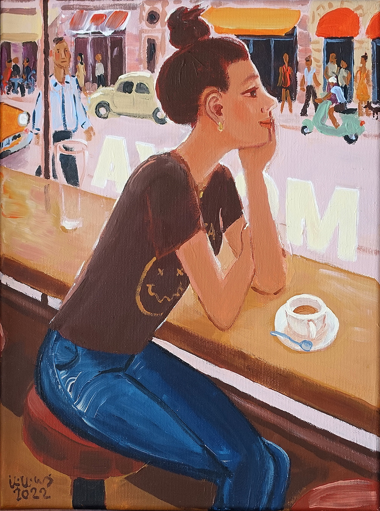 Krzysztof Kokoryn - Mokka (Oil on Canvas | Größe: 38 x 48 cm | Preis: 6000 PLN)