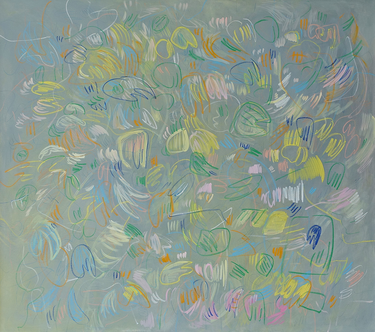 Kalina Horoń - Drawing reflections (Mixed media on canvas | Größe: 176 x 156 cm | Preis: 9500 PLN)