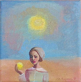 Katarzyna Karpowicz : Holding the Sun : Oil on Canvas