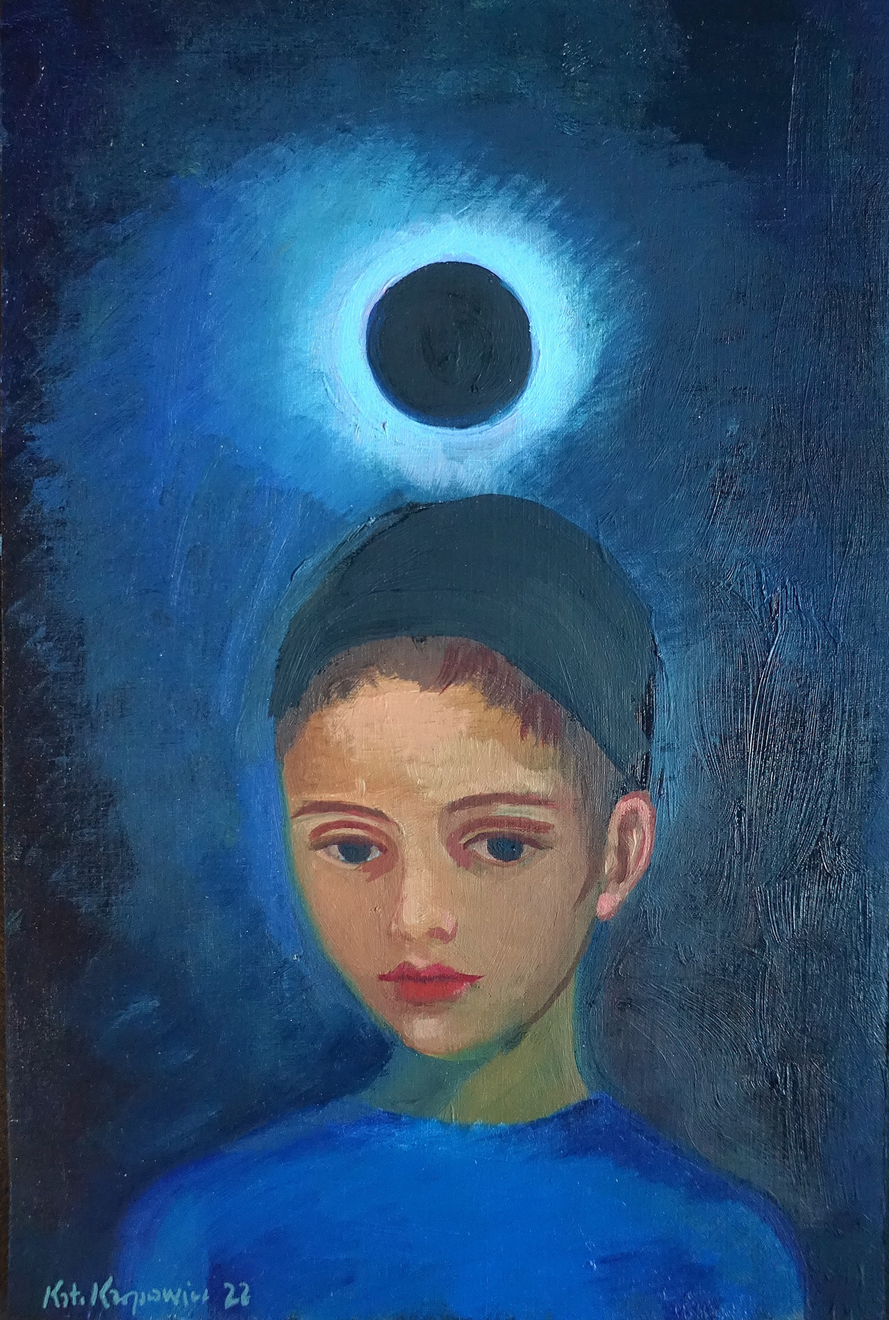 Katarzyna Karpowicz - Koniec dzieciństwa (Oil on paper | Size: 20 x 30 cm | Price: 8500 PLN)