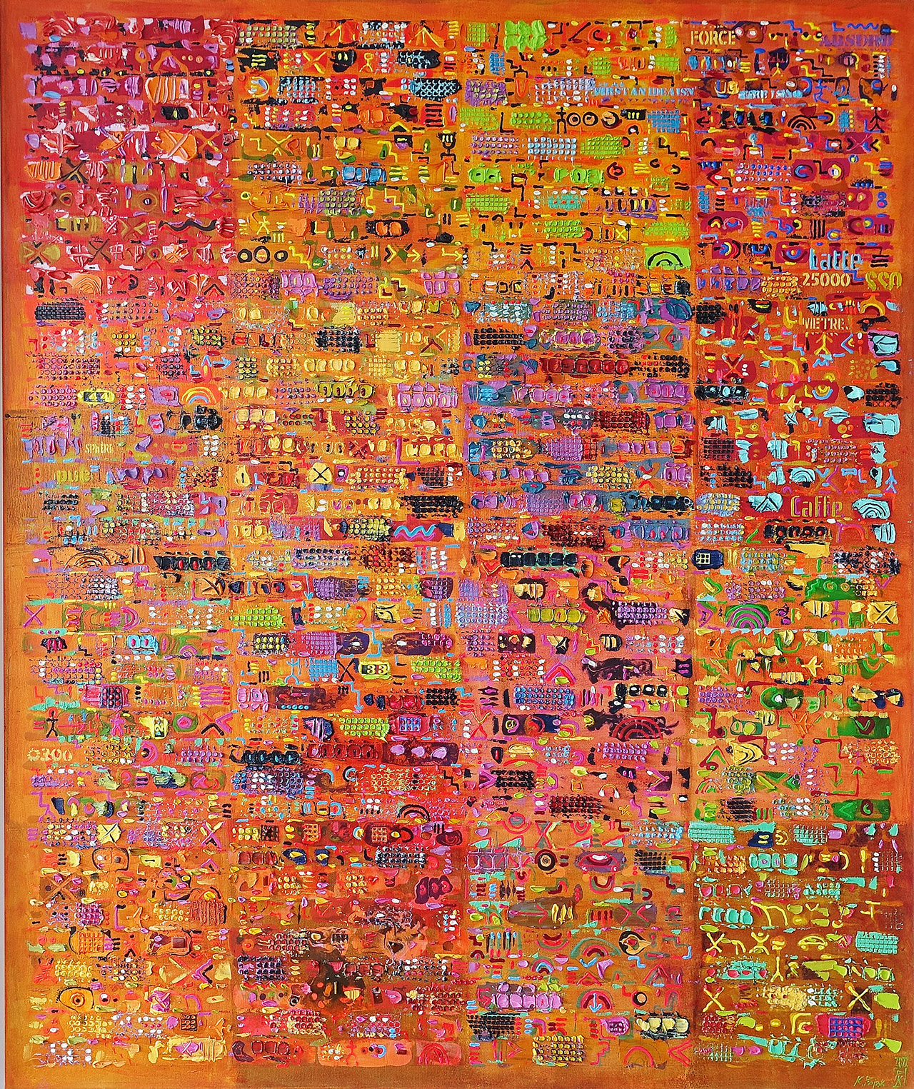 Krzysztof Pająk - Orange's heresy (Oil on Canvas | Größe: 106 x 126 cm | Preis: 8500 PLN)