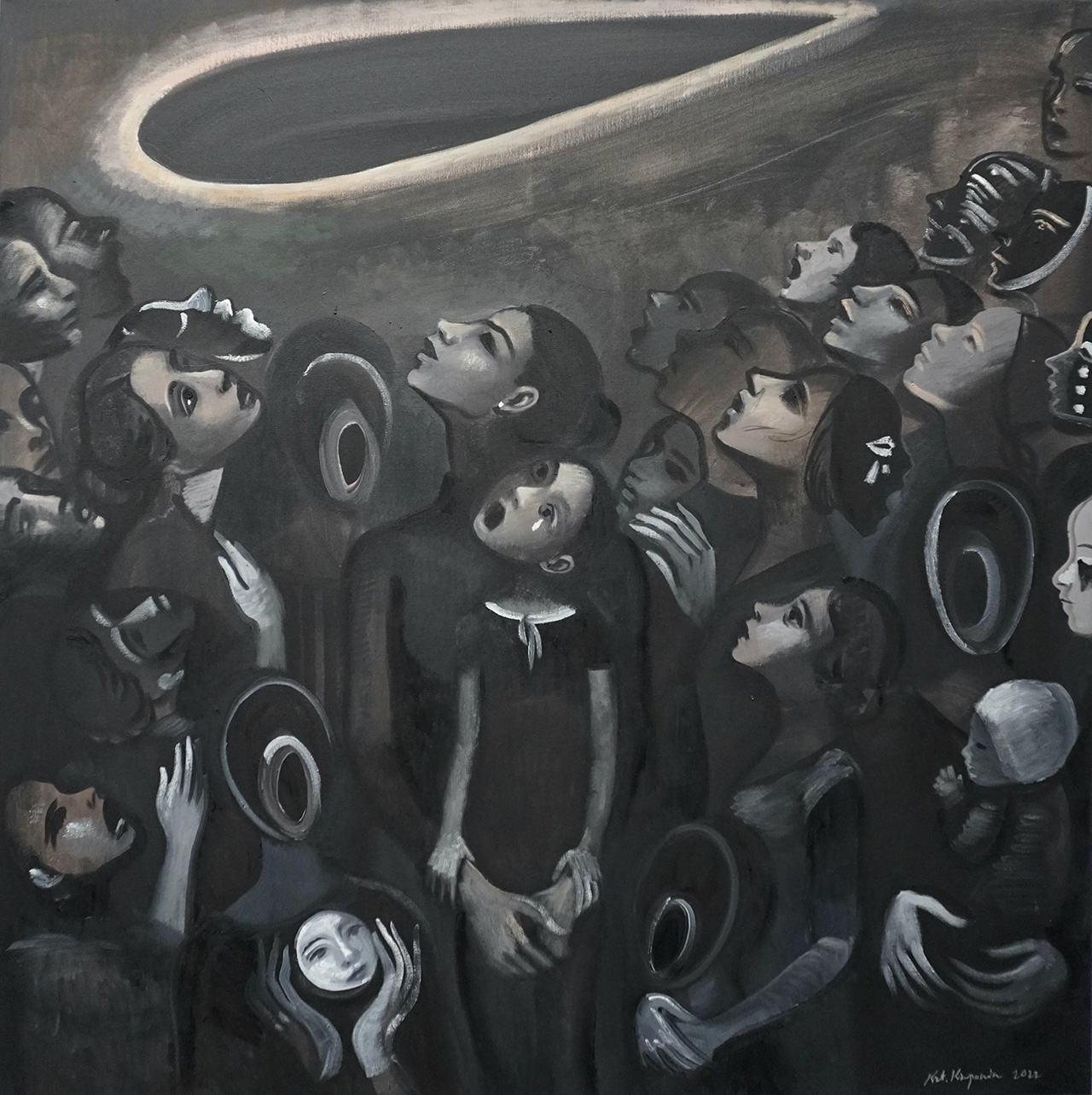 Katarzyna Karpowicz - Black (Oil on Canvas | Size: 130 x 130 cm | Price: 40000 PLN)