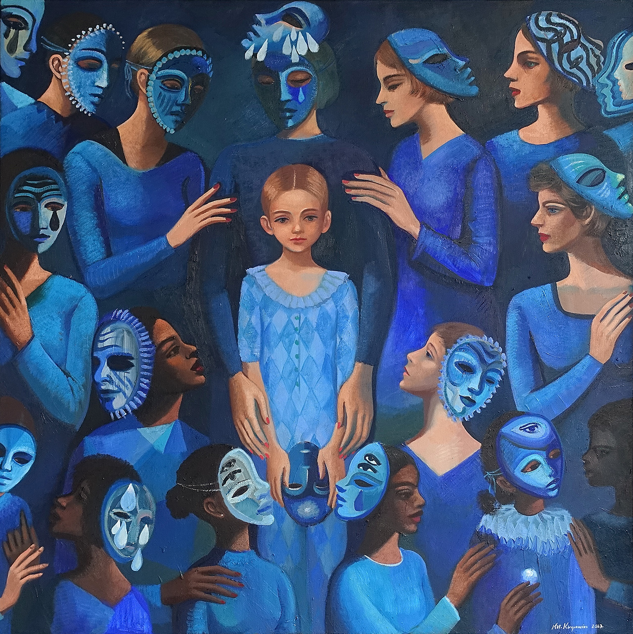 Katarzyna Karpowicz - Blue (Oil on Canvas | Size: 130 x 130 cm | Price: 40000 PLN)