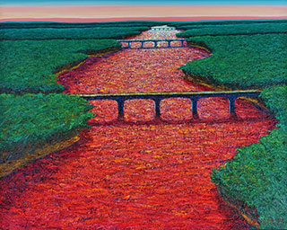 Adam Patrzyk : Red river : Oil on Canvas