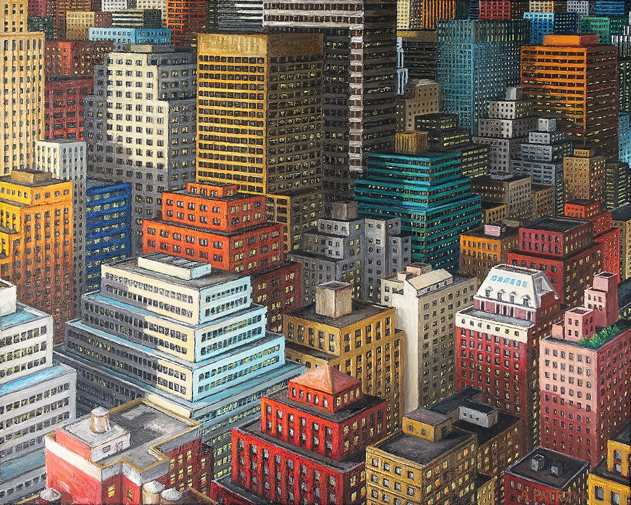 Adam Patrzyk - Downtown (Oil on Canvas | Größe: 113 x 93 cm | Preis: 20000 PLN)