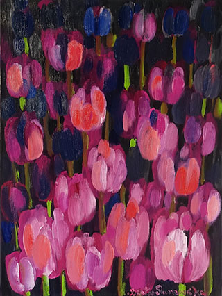 Beata Murawska : Pink love : Oil on Canvas