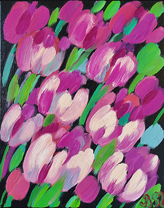 Beata Murawska : Pink night : Oil on Canvas